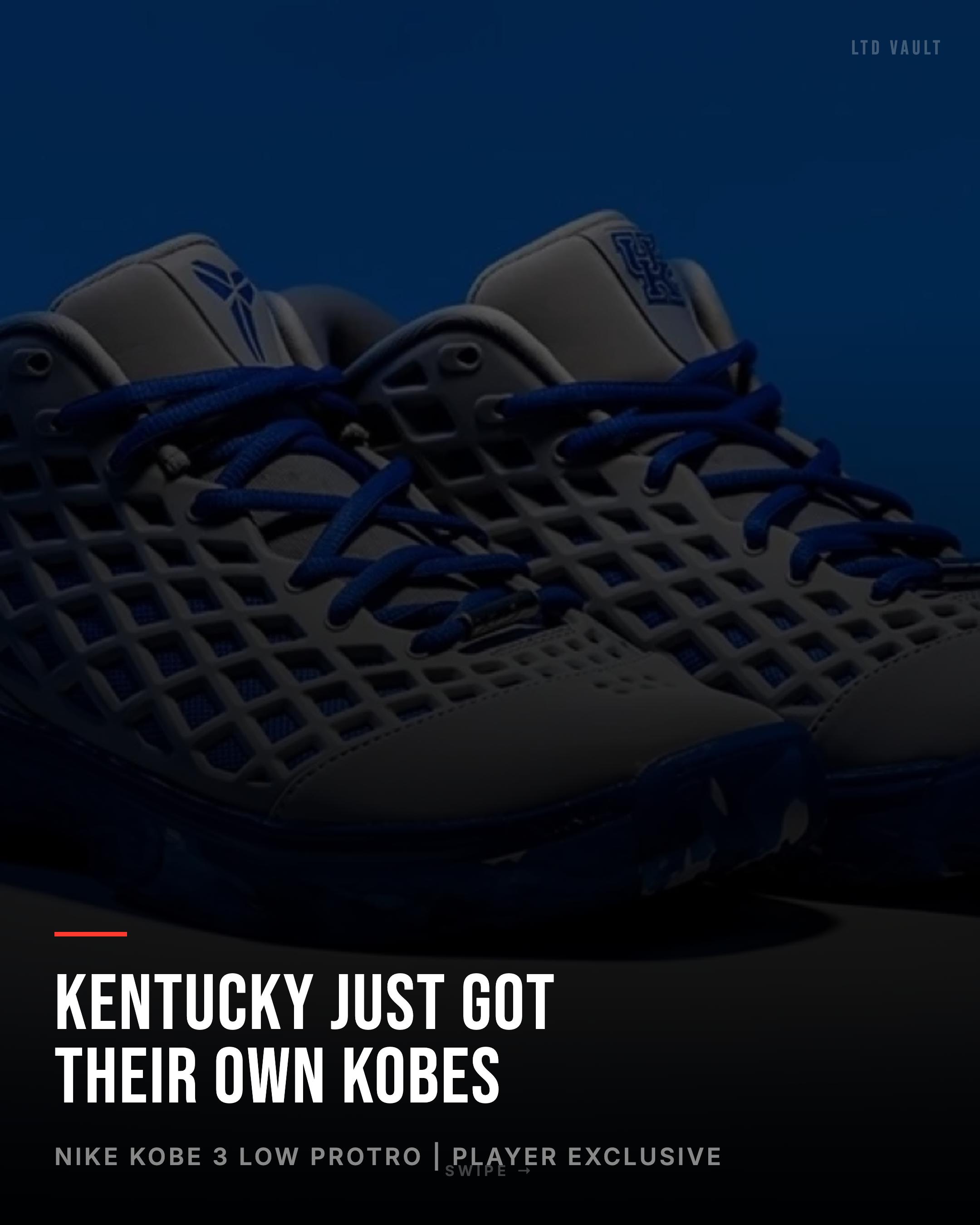 Nike Kobe 3 Low Protro — Kentucky Wildcats PE