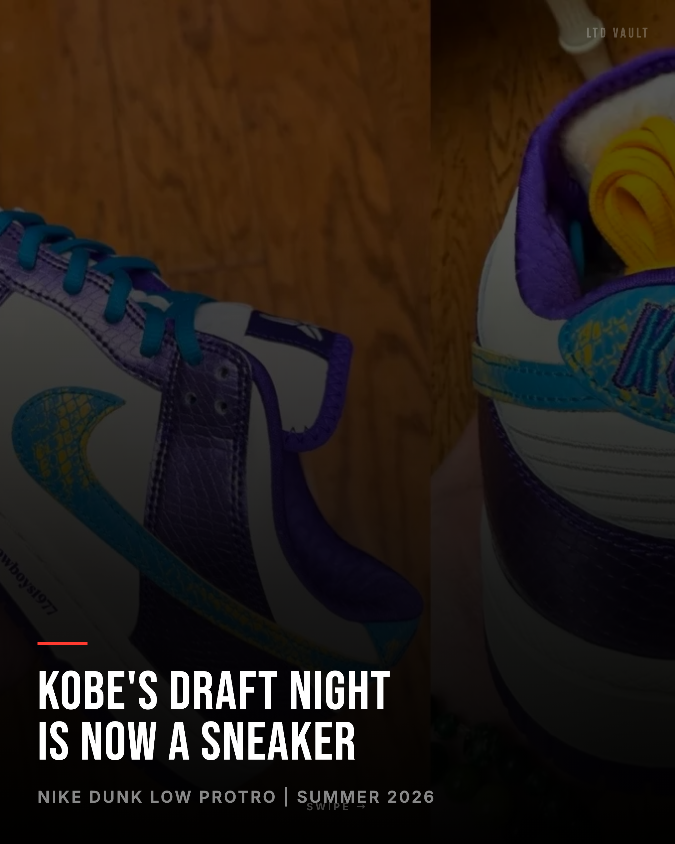 Kobe Bryant x Nike Dunk Low Protro "Draft Day"