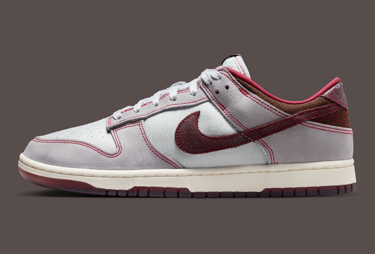 Nike Dunk Low Canvas "Pure Platinum/Burgundy Crush"